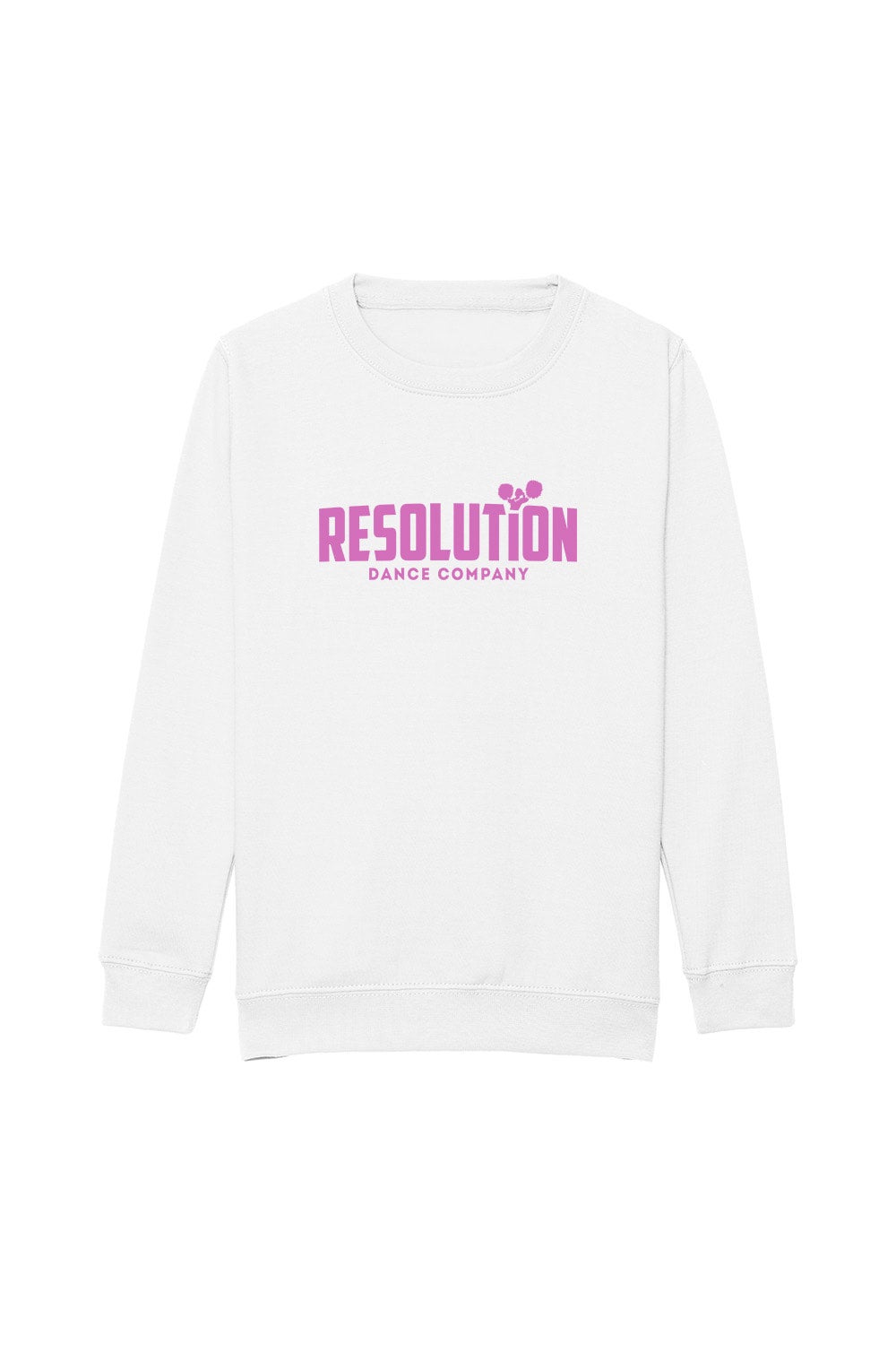 White sweatshirt with pink writing deals